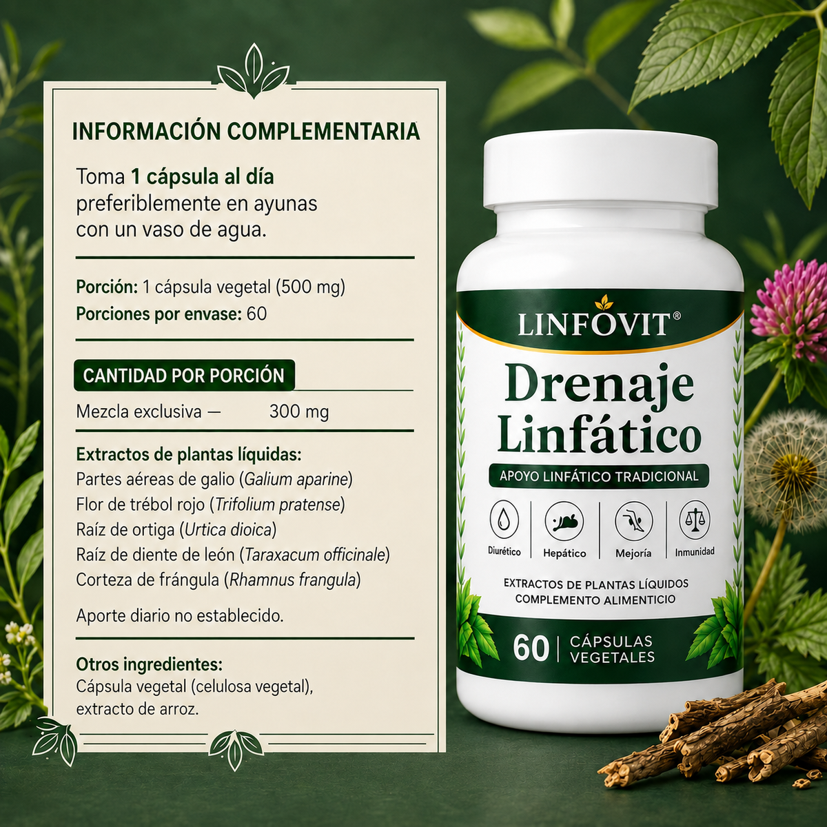 Linfovit™: Soporte metabólico para combatir la retención de líquidos