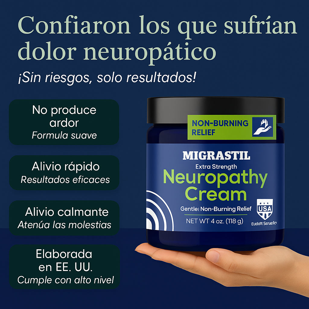 Calma el ardor y hormigueo en minutos | Crema Natural para Neuropatía
