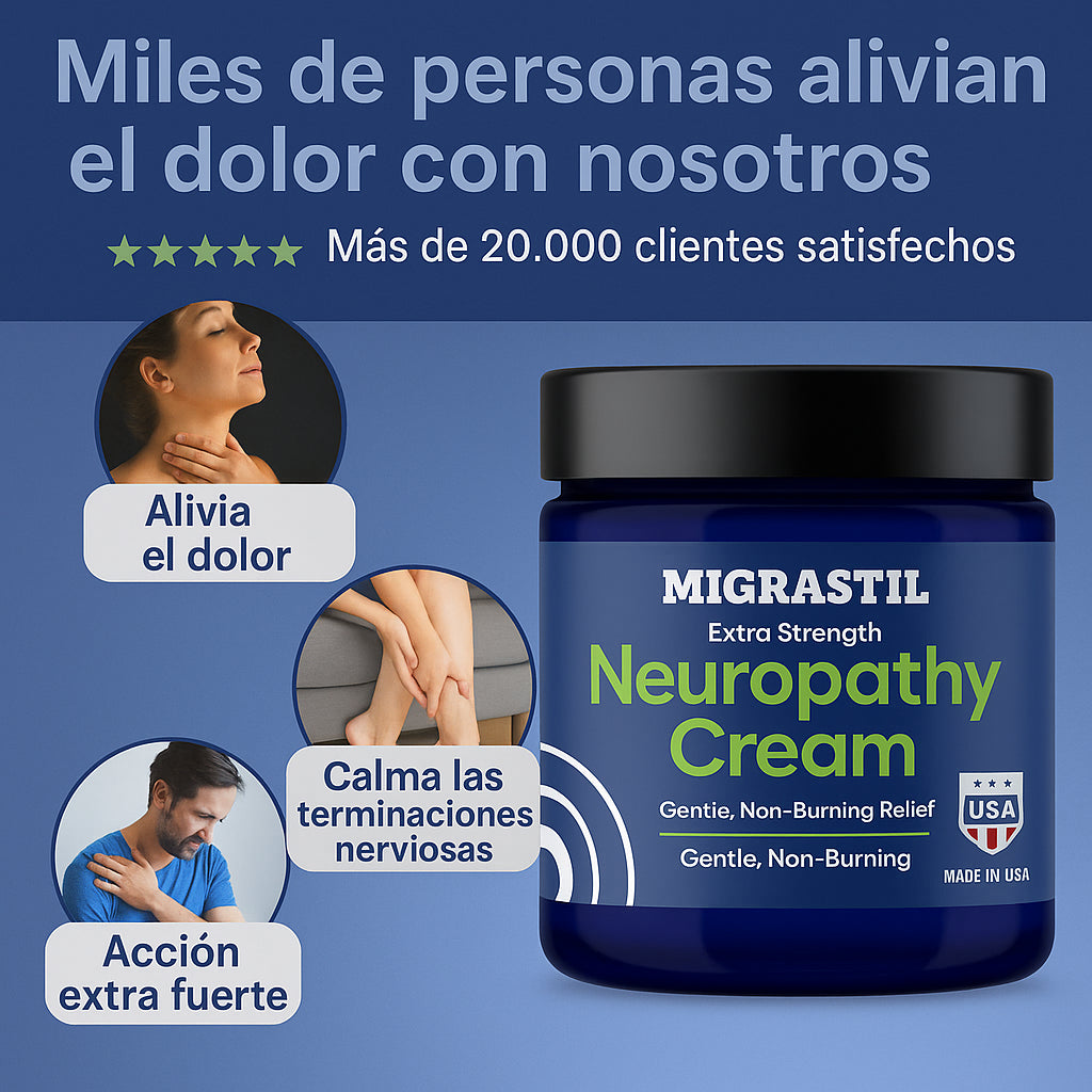 Calma el ardor y hormigueo en minutos | Crema Natural para Neuropatía