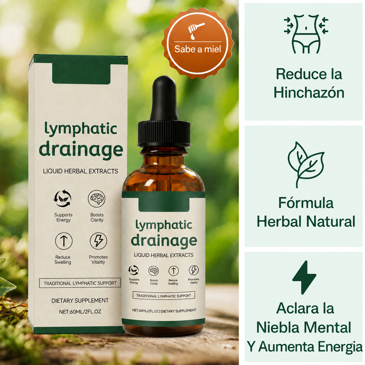 Gotas de bienestar para drenaje Linfático 60ML