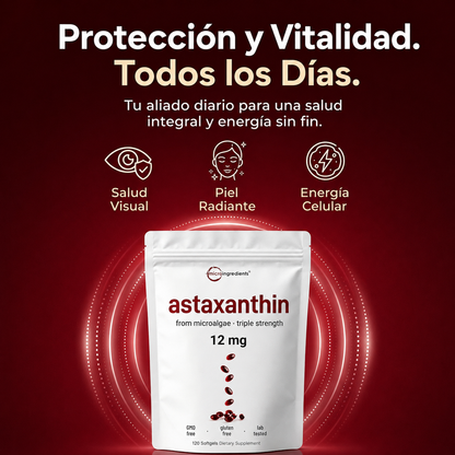 Astaxantina Natural 12mg- Restaura el equilibrio del cuerpo