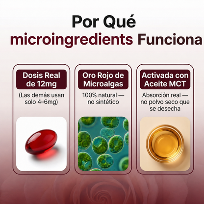 Astaxantina Natural 12mg- Restaura el equilibrio del cuerpo