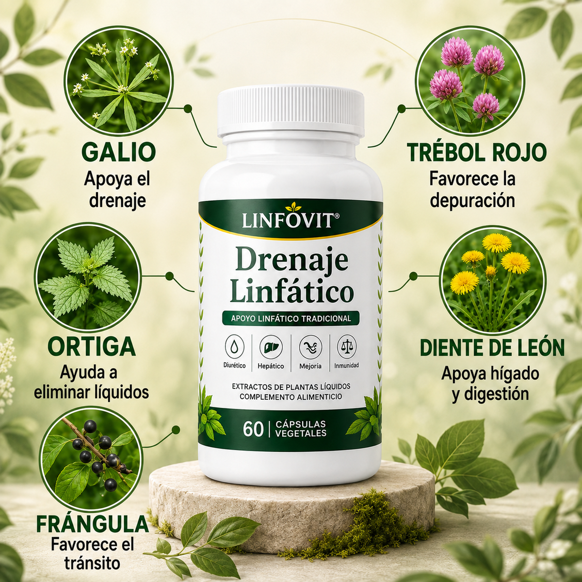 Linfovit™: Soporte metabólico para combatir la retención de líquidos
