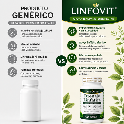Linfovit™: Soporte metabólico para combatir la retención de líquidos