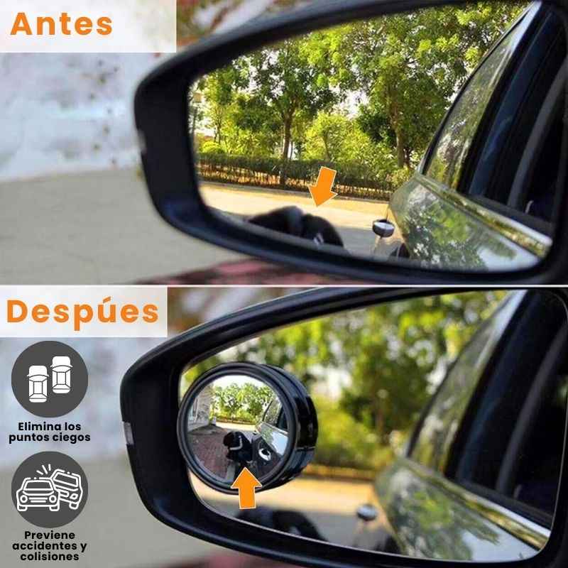 Mirror360™: 2 Espejos Retrovisor 360º Puntos Ciegos | Paga 1 Lleva 2