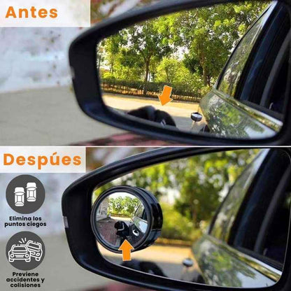 Mirror360™: 2 Espejos Retrovisor 360º Puntos Ciegos | Paga 1 Lleva 2