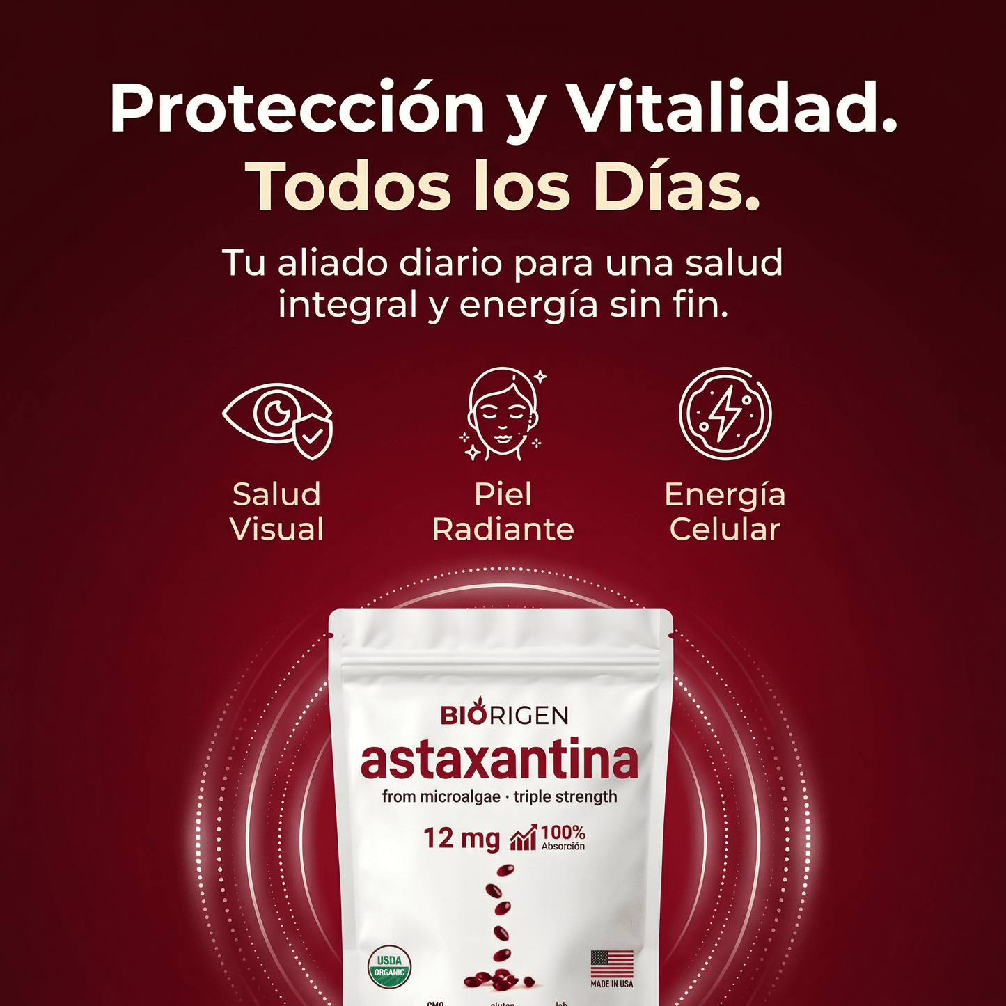 Astaxantina Natural 12mg — Si tu médico te dijo que hay que monitorear tus riñones, esto es lo que puedes empezar a hacer hoy