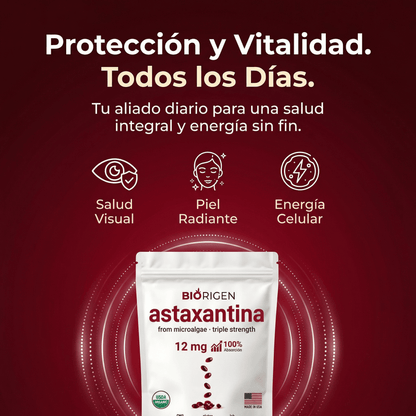Astaxantina Natural 12mg — Si tu médico te dijo que hay que monitorear tus riñones, esto es lo que puedes empezar a hacer hoy