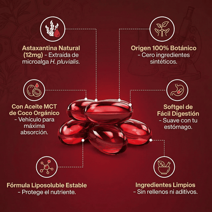 Astaxantina Natural 12mg — Si tu médico te dijo que hay que monitorear tus riñones, esto es lo que puedes empezar a hacer hoy