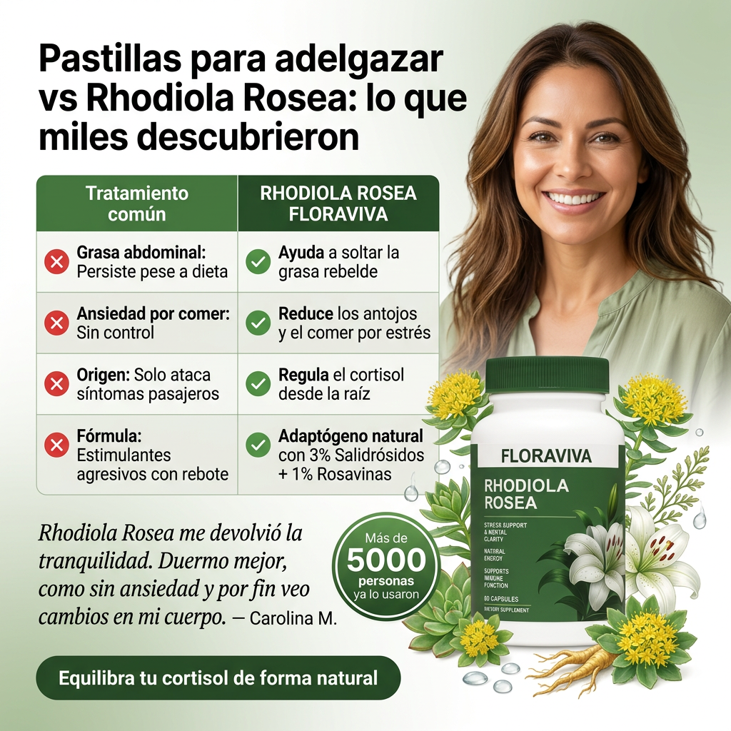 Rhodiola Rosea |  Baja los niveles de cortisol naturalmente